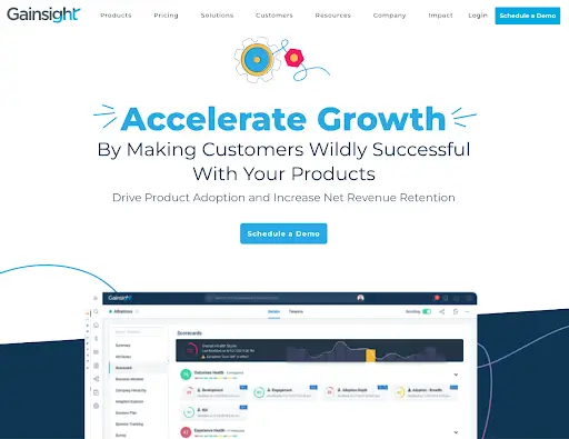 Gainsight accelerate growth webpage