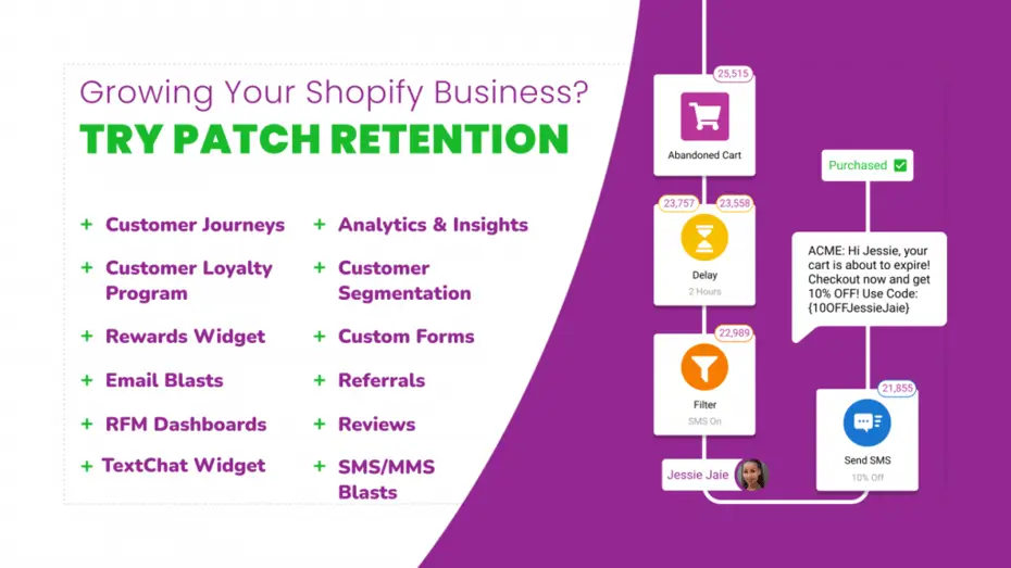 Patch retention software features